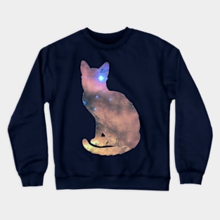 Cosmic Cat Silhouette Crewneck Sweatshirt